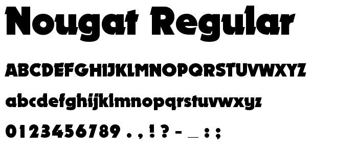 Nougat Regular font