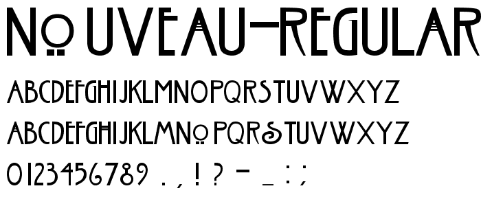 Nouveau Regular font