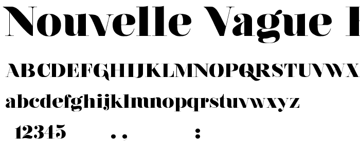 Nouvelle Vague Black font