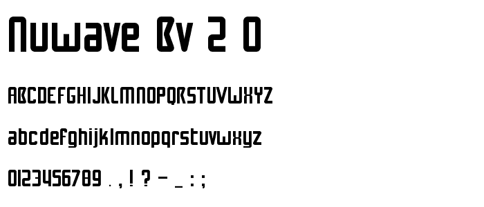 NuWave BV 2.0 font