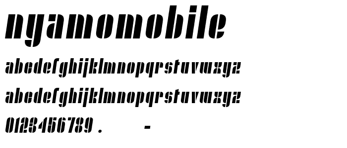 Nyamomobile font