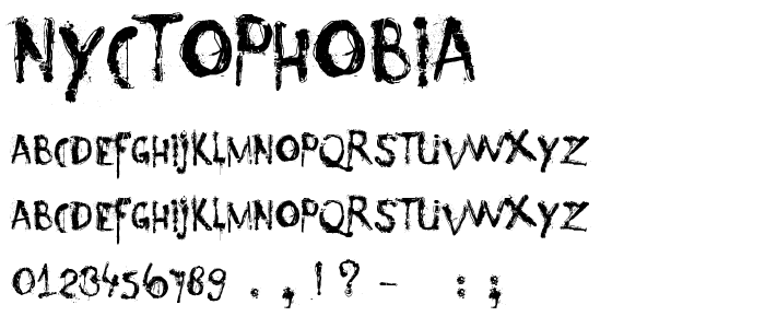 Nyctophobia font