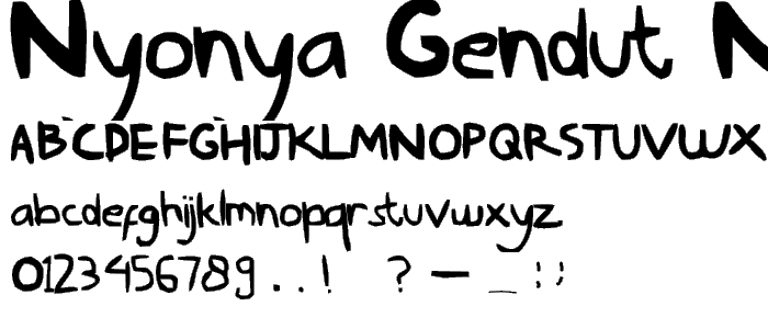 Nyonya Gendut Normal font