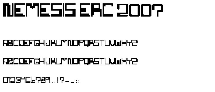 nemesis_erc_2007 font