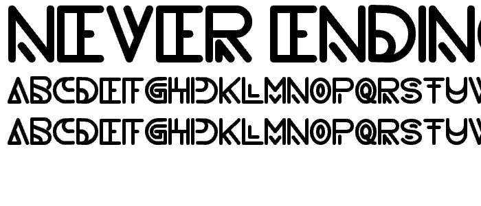 never ending maze font