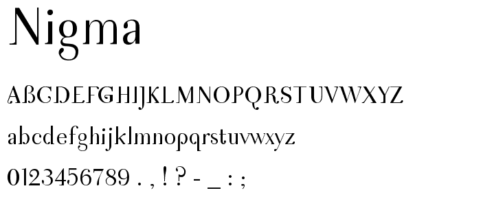 nigma font