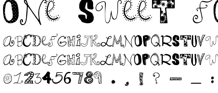 ONE SWEET FONT font