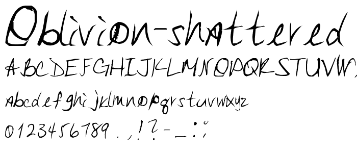 Oblivion Shattered font