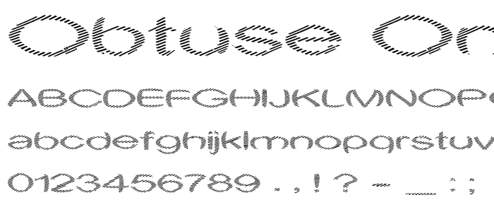 Obtuse One font