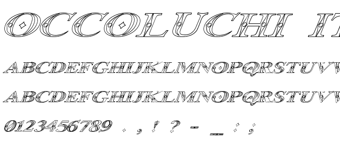 Occoluchi Italic Outline font