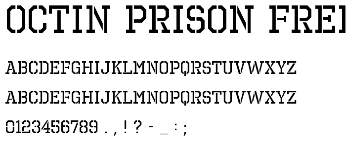 Octin Prison Free font