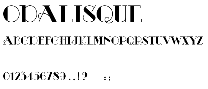 Odalisque font