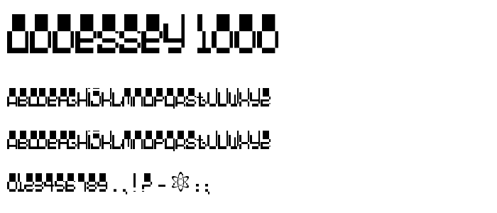 Oddessey 1000 font