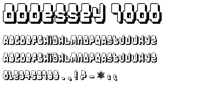 Oddessey 7000 font