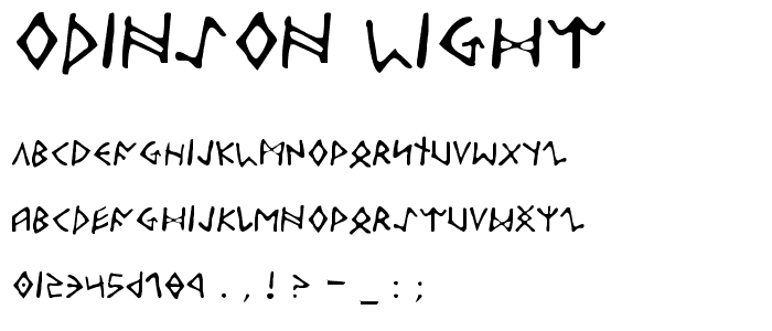 Odinson Light font