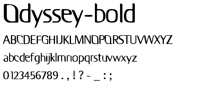 Odyssey Bold font