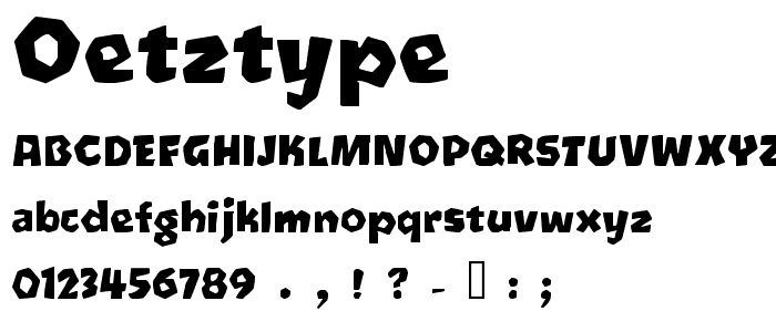 Oetztype font