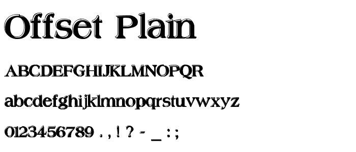 Offset Plain font