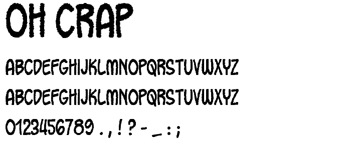 Oh Crap font