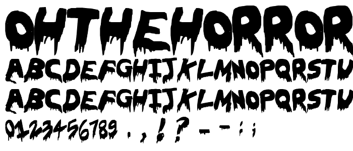 OhTheHorror font