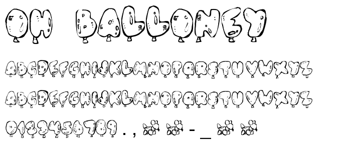 Oh, Balloney font