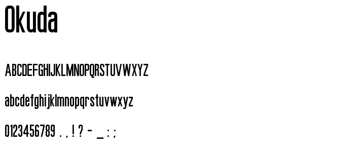 Okuda font