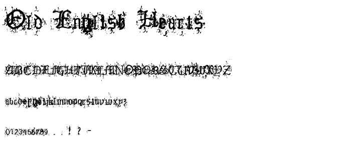 Old English Hearts font