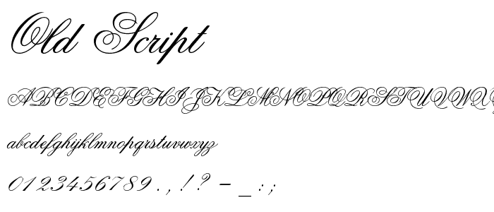 Old Script font