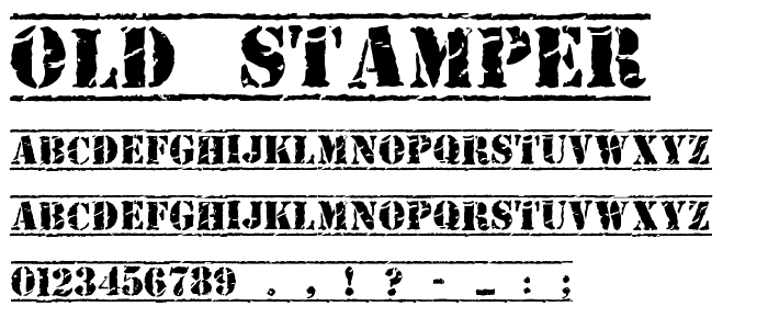 Old Stamper font