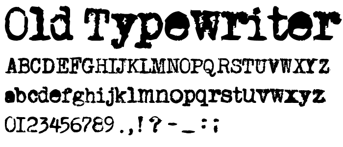 Old typewriter font