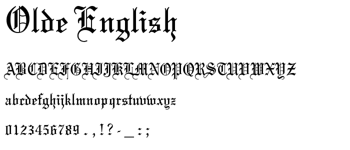 Olde English font