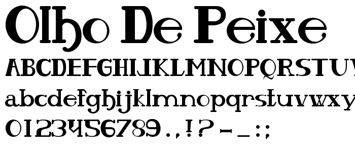 Olho De Peixe font