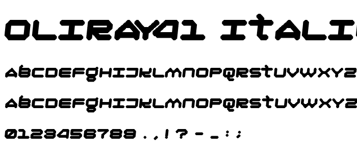 Oliray41 Italica font