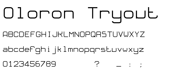 Oloron Tryout font