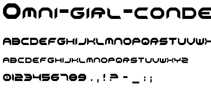 Omni Girl Condensed font