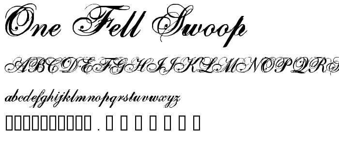 One Fell Swoop font