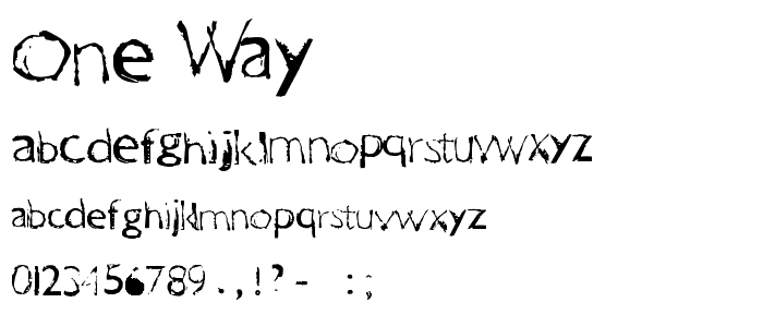 One Way font