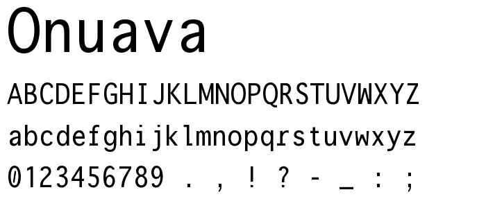 Onuava font