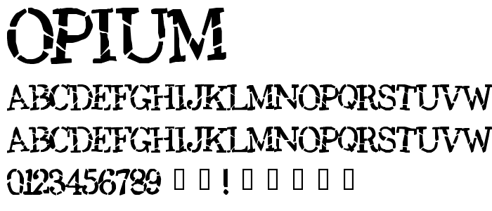 Opium font