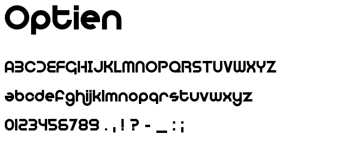 Optien font