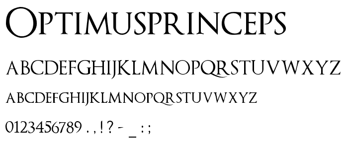 OptimusPrinceps font