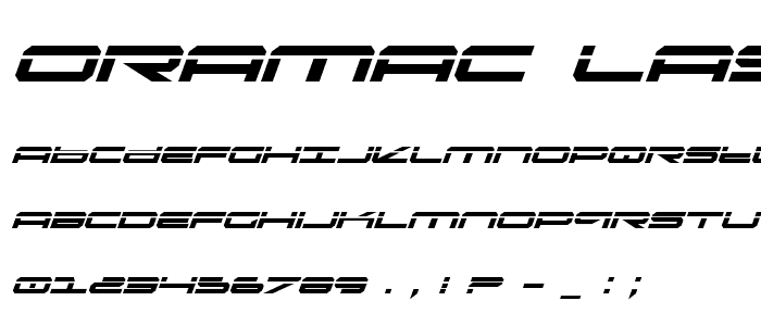 Oramac Laser Italic font