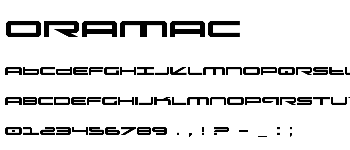 Oramac font