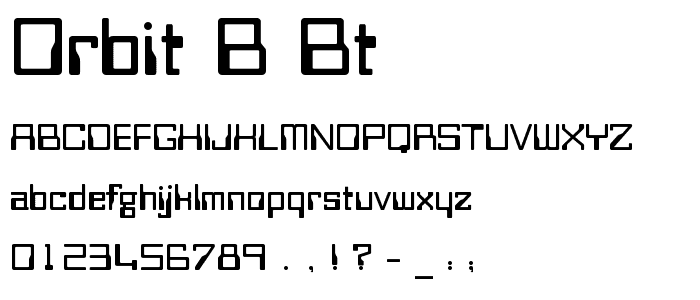 Orbit-B BT font