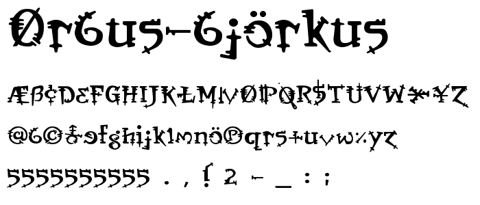 Orbus Bjorkus font