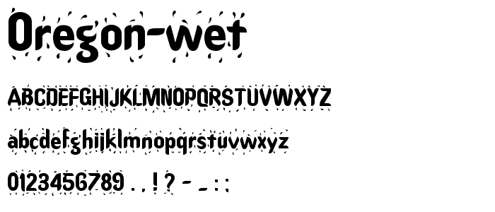 Oregon-Wet font