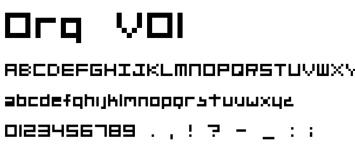 Org_v01 font