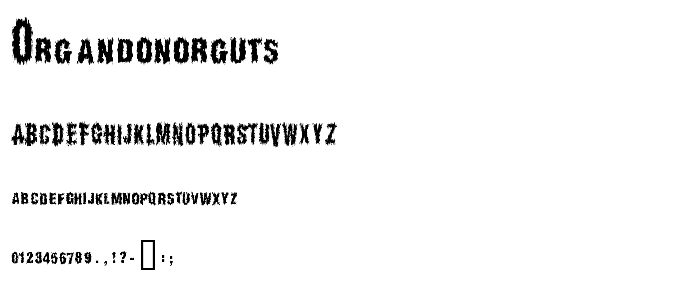 OrganDonorGuts font