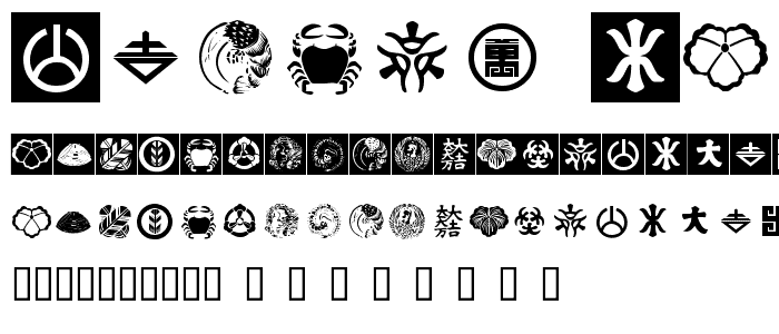 Orient Pattern Dings Set 2 font