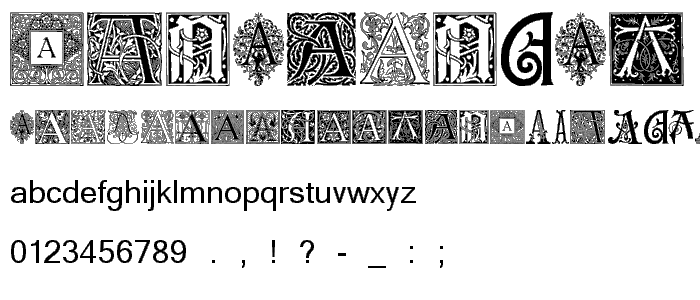 Ornamental Initials A font